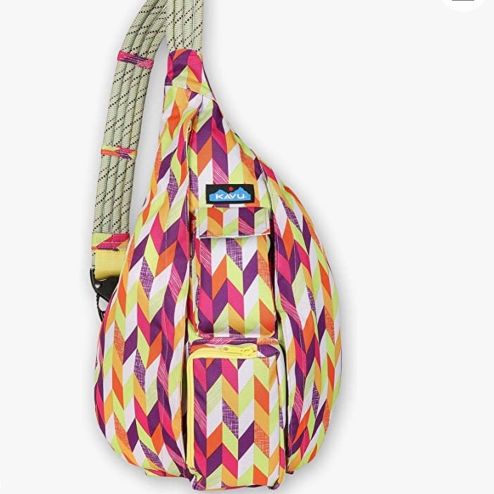 Kavu Rope Sling Bag in Chevron Punch